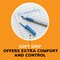 BIC Round Stic Grip Xtra Comfort Blue Ballpoint Pens, Medium Point (1.2mm), 12-Count Pack, Excellent Writing Pens with Soft Grip for Superb Comfort and Control